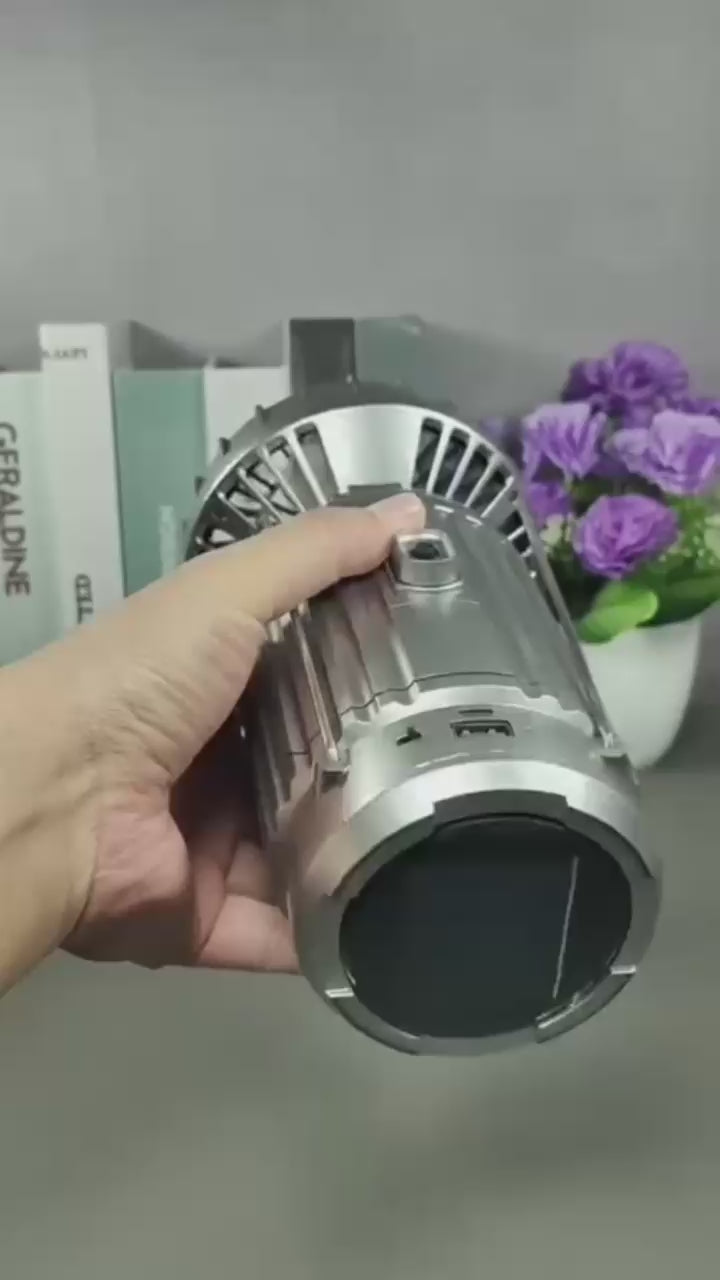 Luz de emergencia, ventilador y cargador