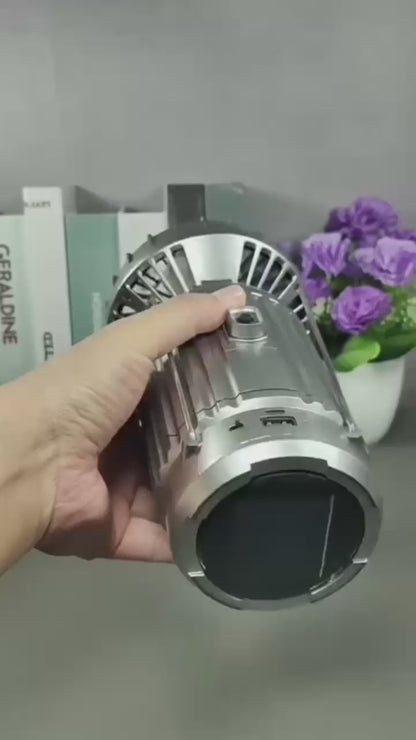 Luz de emergencia, ventilador y cargador