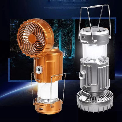 Luz de emergencia, ventilador y cargador